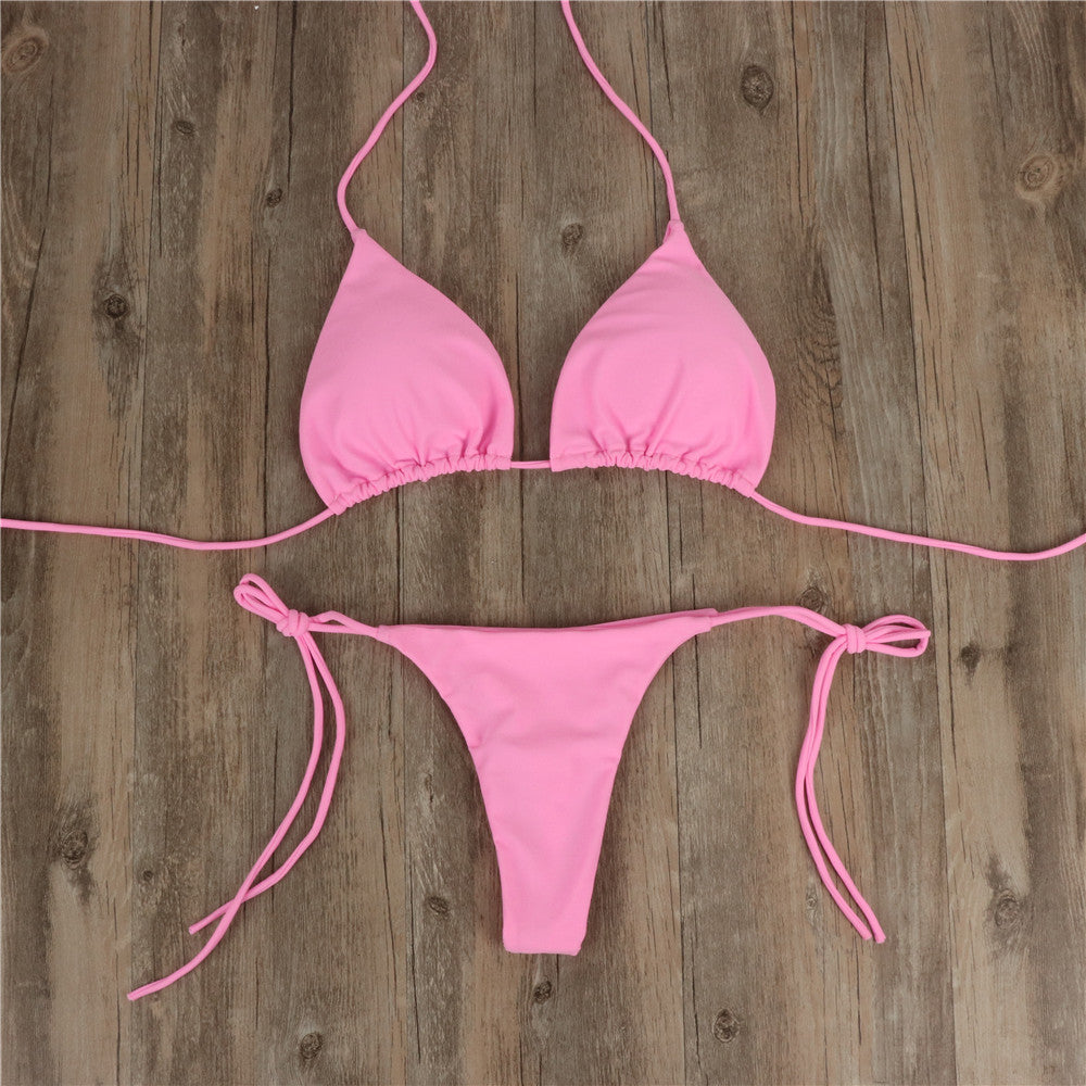 2-Piece Adjustable Halterneck Bikini for Women – Sexy Summer Swimwear 2025