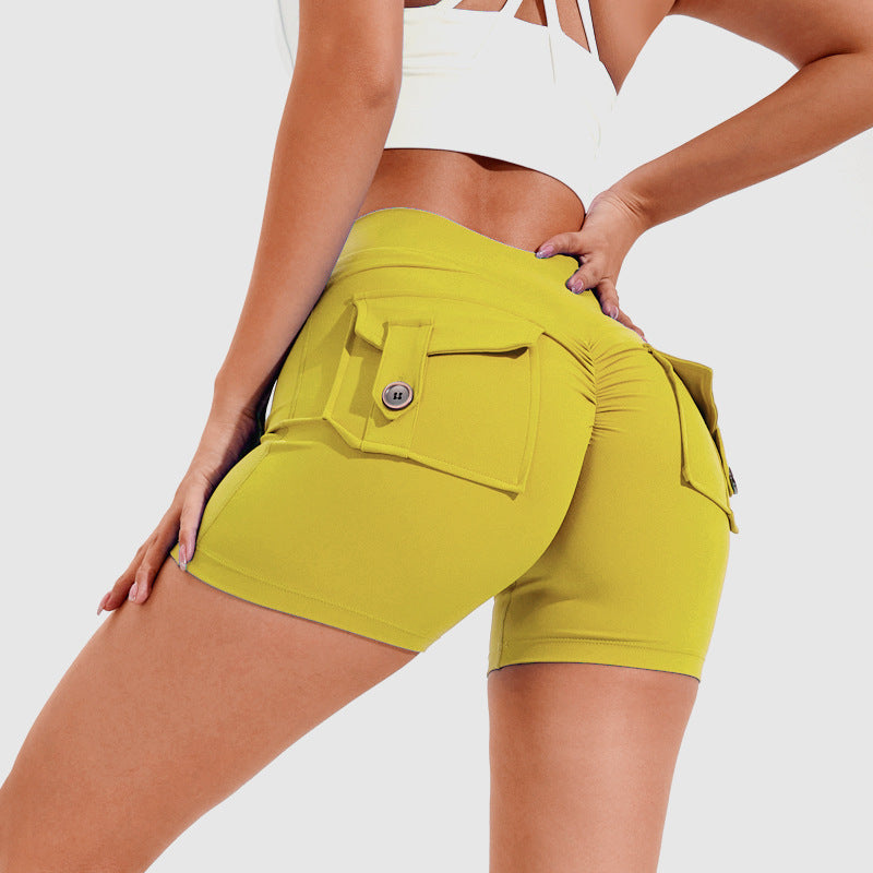 High Waist Women's Workout Shorts with Pockets β Quick Dry, Butt-Lifting, Breathable Fitness Shorts