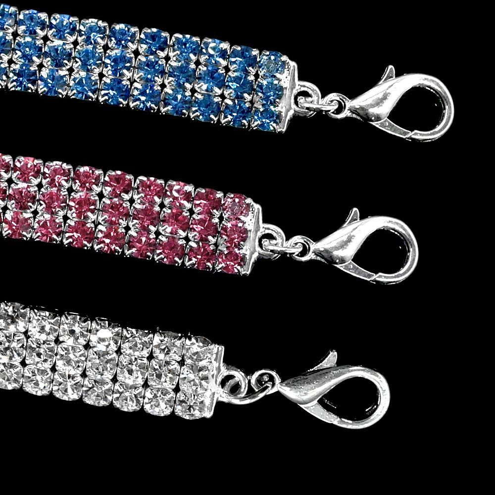 Bling Rhinestone Pet Collar for Small Dogs & Cats – Adjustable Crystal Design (20–27 cm)