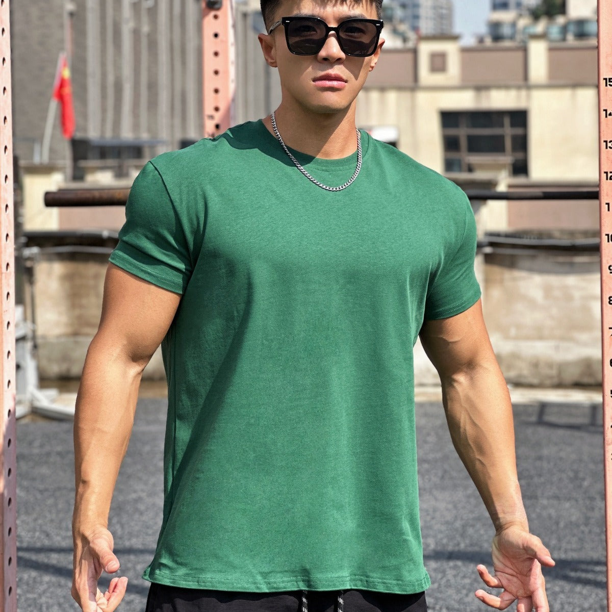 Men's Cotton Gym T-Shirt | Loose Fit Short Sleeve Sports Top for Fitness