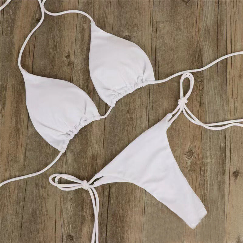 2-Piece Adjustable Halterneck Bikini for Women – Sexy Summer Swimwear 2025