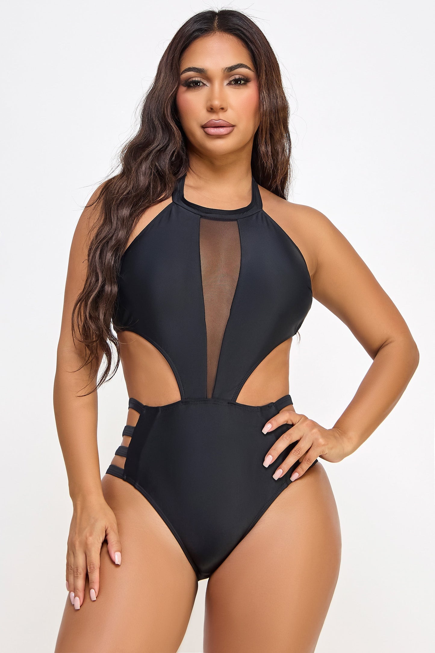 Sexy Bikini Set – Trendy Two-Piece Swimsuit with Tie-Back Top and High V-Cut Bottom for Bold and Confident Summer Looks
