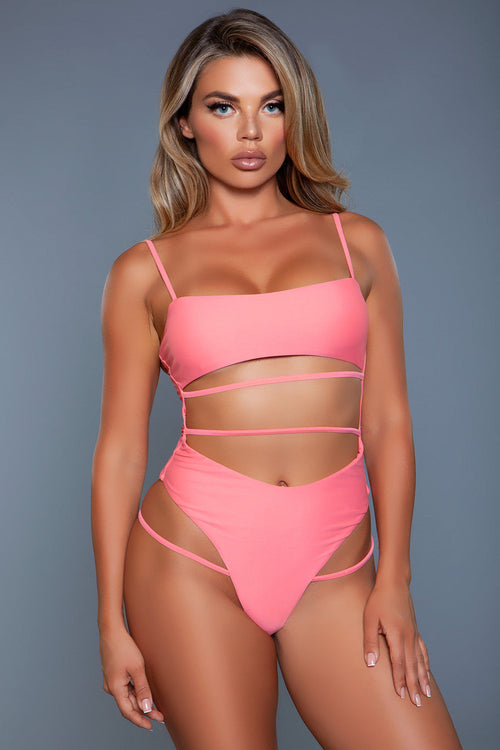 Women’s Two-Piece Swimsuit Venetia 2126 – High-Waisted Elegant Bikini with Padded Top for Beach and Pool Style and Comfort