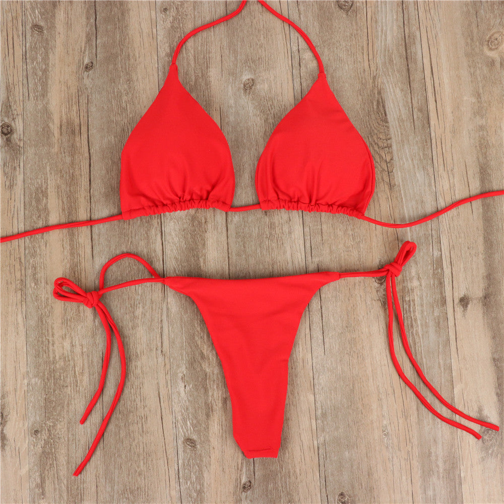 2-Piece Adjustable Halterneck Bikini for Women – Sexy Summer Swimwear 2025