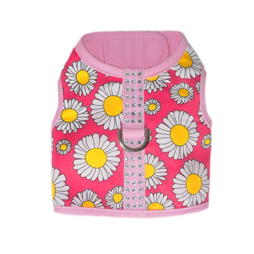 Daisy Adjustable Dog Harness with Floral Print – Comfortable and Stylish No-Pull Harness for Small and Medium Dogs