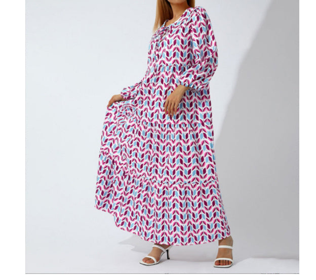 Boho Summer Dress for Women – Elegant Vintage Floral Long Casual Dress
